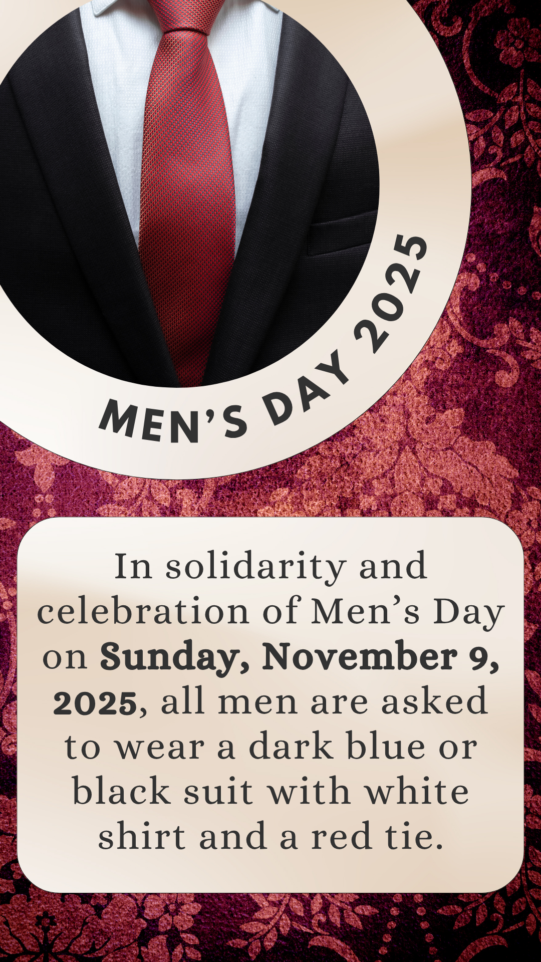 Men's Day Announcement